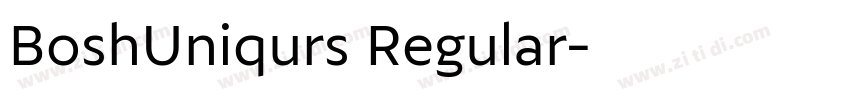 BoshUniqurs Regular字体转换